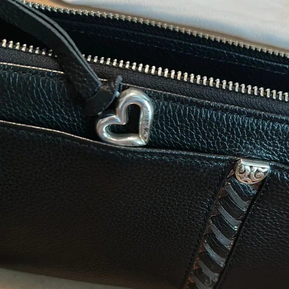 Brighton Black Crossbody Bag with Silver Accents - Picture 5 of 9
